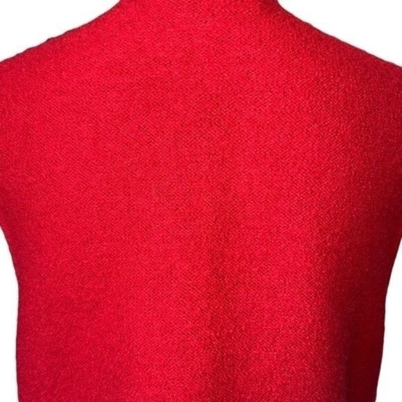 Crystal-Kobe Womens Wool Houndstooth Zip-Up Sweater Vest Red & Black Vintage Siz - Picture 11 of 11